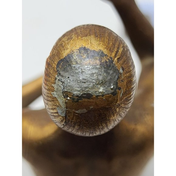 2 Vintage Bronze/Brass Nude Woman Kneeling Reaching Out Holding‎ Tray/Plate - Picture 13 of 14